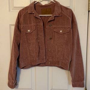 Mauve Cropped Corduroy Jacket